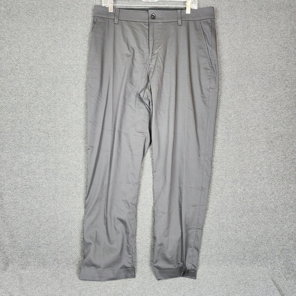 Nike Mens Dri-FIT Golf Pants 34x30 Gray Standard Fit Flat Front Trousers